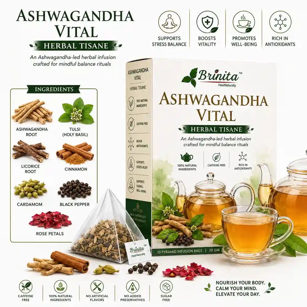 Ashwagandha Tea Bag | Stress Relief daily wellness, energy, and relaxation.