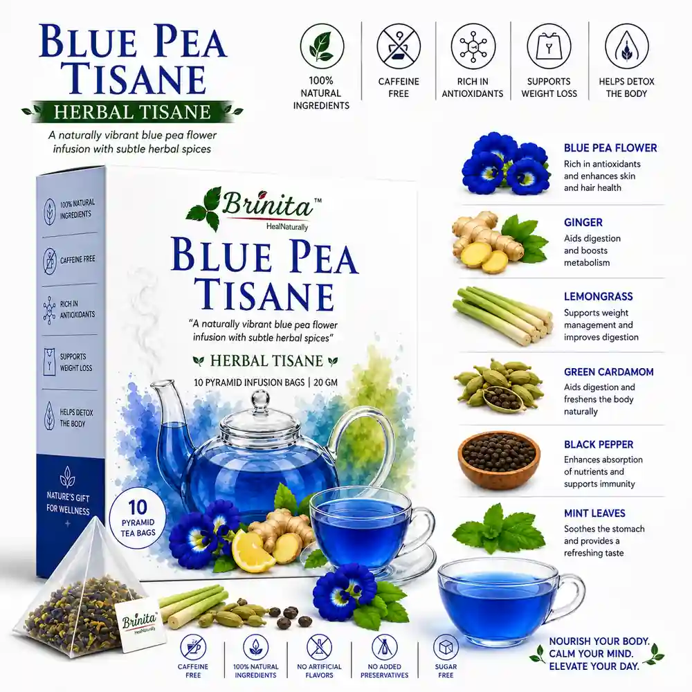 Blue Tea Bags| Skin and hair wellness detox stress