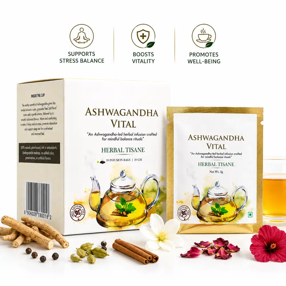 Ashwagandha Tea Bag | Stress Relief daily wellness, energy, and relaxation.