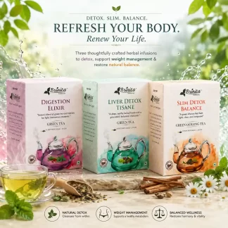 3-in-1 Herbal Wellness Tea Combo | Supports Liver wellness, Weight, Refreshing