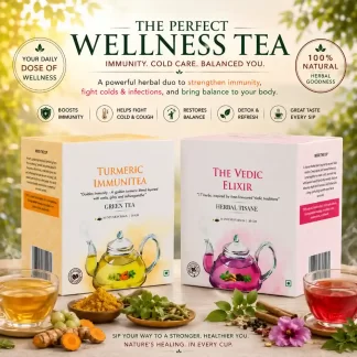 Immunity & Wellness Herbal Tea Combo | Supports Strength, Relaxation ,Digestive