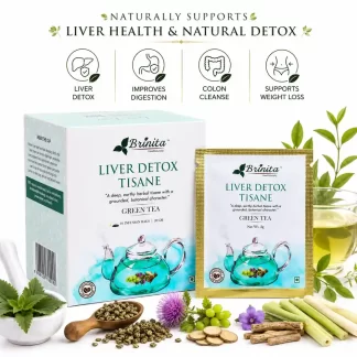 Brinita Liver Detox Herbal Tea Bags | Support Liver Cleanse, Blood Purification & Immunity
