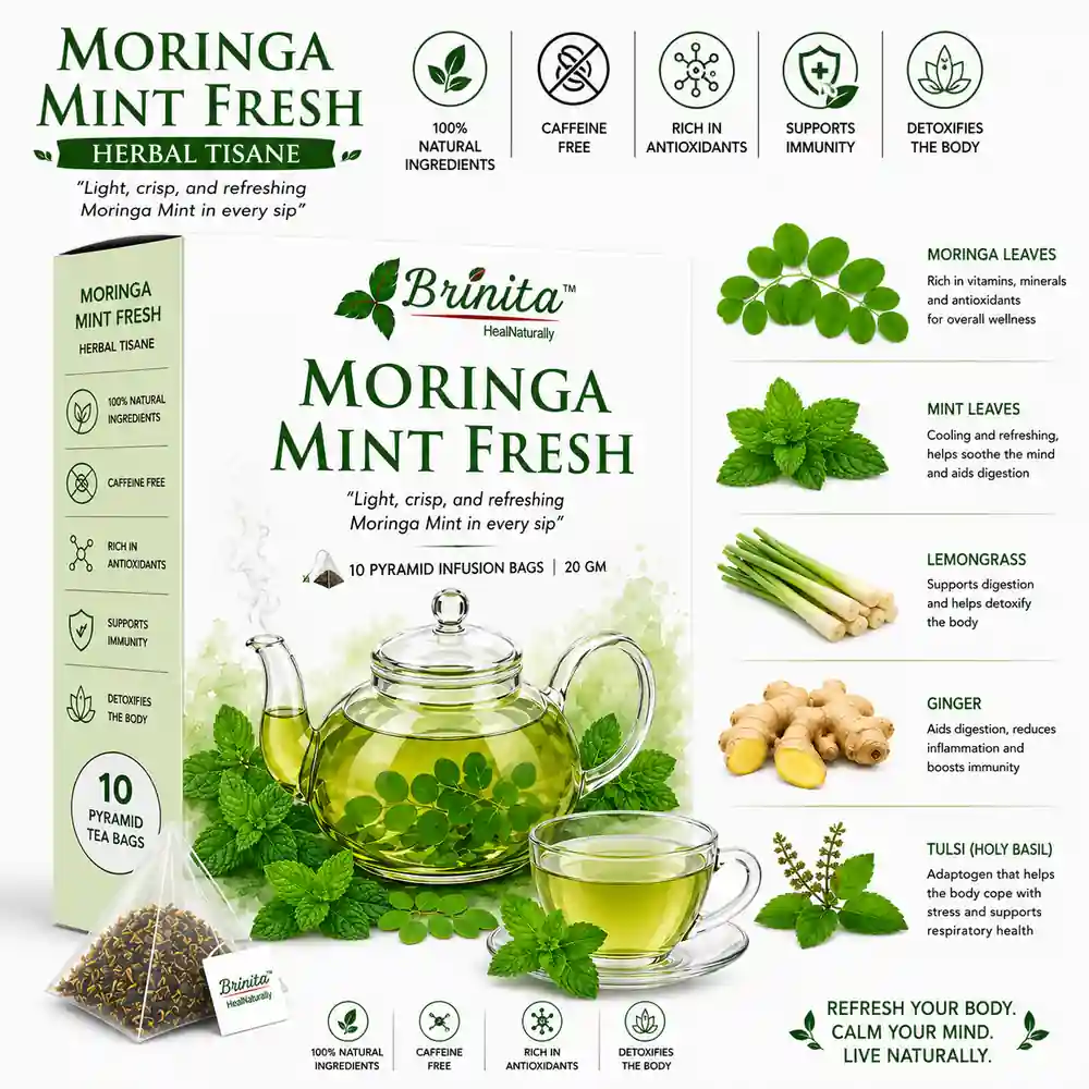 Brinita 3-in-1 Herbal Wellness Tea Combo | Supports Relaxation & Calm Mental Wellness Digestive